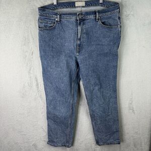 Everlane Original Cheeky Jeans Womens Organic Cotton Blue Crop Denim Size 34‎